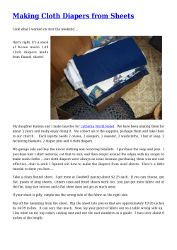 Making Cloth Diapers from Sheets