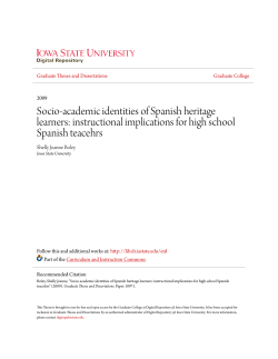 Socio-academic identities of Spanish heritage learners