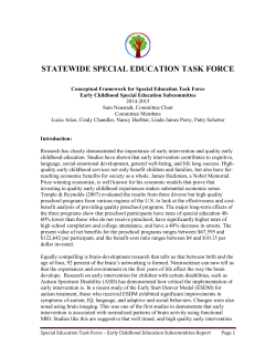 statewide special education task force