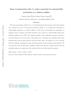 Mass reconstruction with $ M_2 $ under constraint in semi