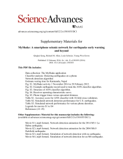 supplement - Richard Allen - Berkeley Seismological Laboratory