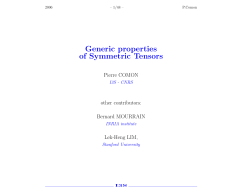 Generic properties of Symmetric Tensors