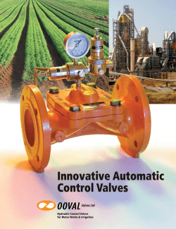 Innovative Automatic Control Valves