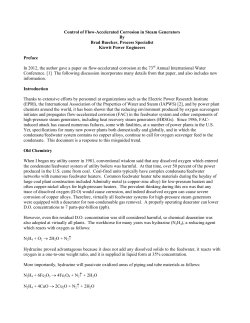 Control of Flow-Accelerated Corrosion in Steam Generators By Brad