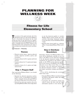 PlannIng For Wellness Week