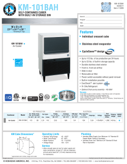 KM-101BAH - hoshizaki
