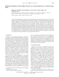 Hollowing Mechanism of Zinc Sulfide Nanowires in Vacuum Induced