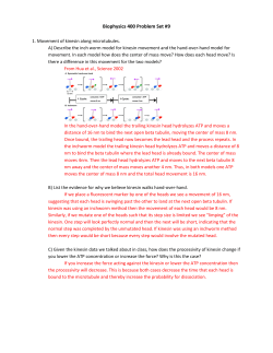 Biophysics 400 Problem Set #9
