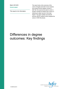Differences in degree outcomes: Key findings