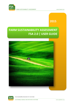 FSA On-Farm User Guide - Farm Sustainability Assessment
