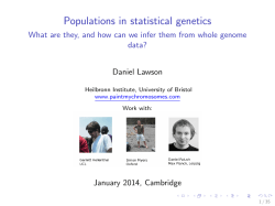 Populations in statistical genetics