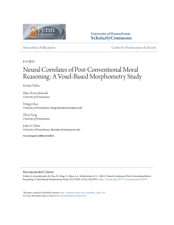 Neural Correlates of Post-Conventional Moral Reasoning: A Voxel
