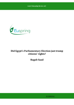 Did Egypt`s Parliamentary Election just trump citizens` rights? Ragab