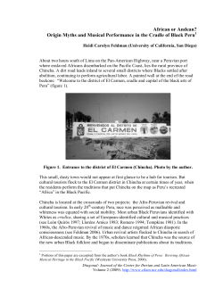 African or Andean? - The Center for Iberian and Latin American Music