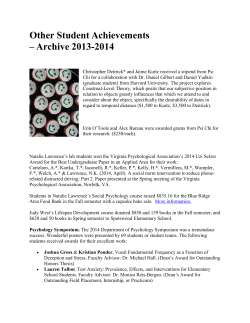 2013-14 Student Accomplishments