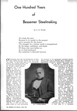 One Hundred Years of Bessemer Steelmaking