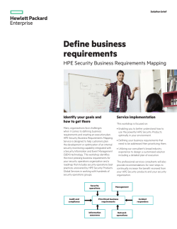 Define business requirements solution brief