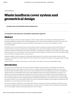 Waste landform cover system and geometrical design