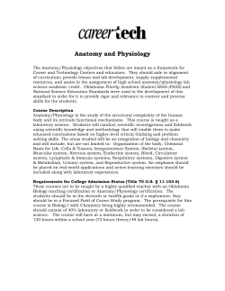 Anatomy and Physiology - Oklahoma Department of Career and