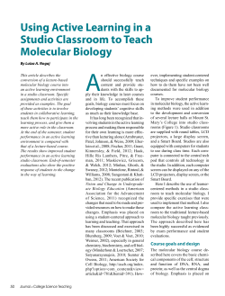 Using Active Learning in a Studio Classroom to Teach Molecular