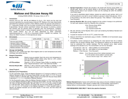 Maltose-glucose Assay