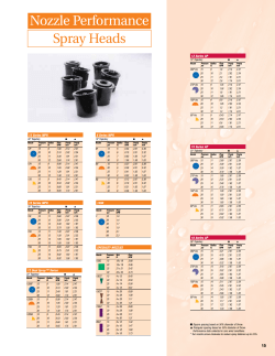 Nozzle Performance Spray Heads