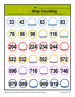 By 10s: Skip Counting