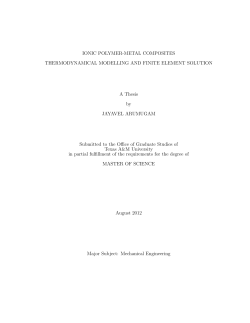 IONIC POLYMER-METAL COMPOSITES THERMODYNAMICAL