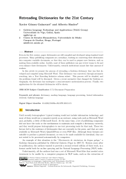 Retreading Dictionaries for the 21st Century