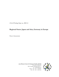 CEuS Working Paper no. 2001/6 Regional States: Japan and Asia