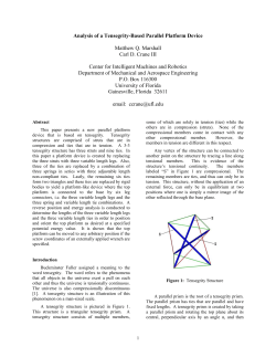 Analysis of a Hybrid Tensegrity-Based Parallel Platform Device