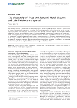 The Geography of Trust and Betrayal: Moral