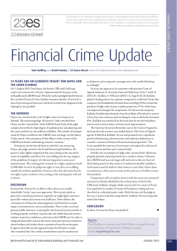 Financial Crime Update