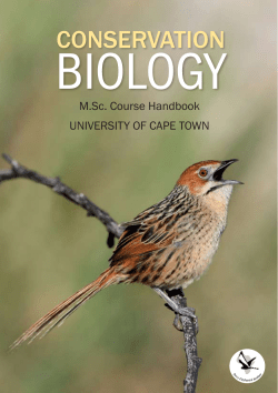 conservation biology - Faculty of Humanities