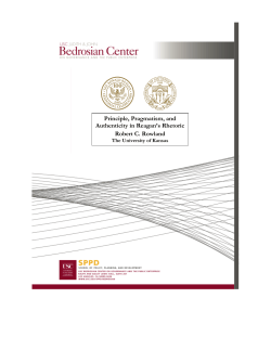 Principle, Pragmatism, and Authenticity in Reagan`s