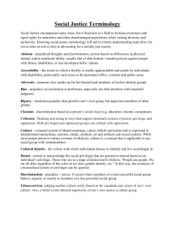 Social Justice Terminology - Social Justice and Advocacy &raquo; UCF
