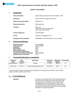 SDS: Hydrocortisone and Acetic Acid Otic Solution, USP