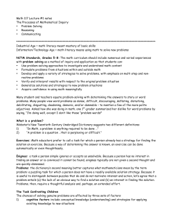 Lecture 1 - U.I.U.C. Math