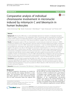 Comparative analysis of individual chromosome involvement in