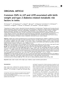 Common SNPs in LEP and LEPR associated with birth weight and