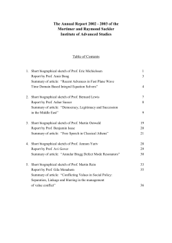 The Annual Report 2002 - 2003 of the Mortimer and Raymond