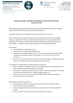 National guidance on managing acute repiratory failure March 2016