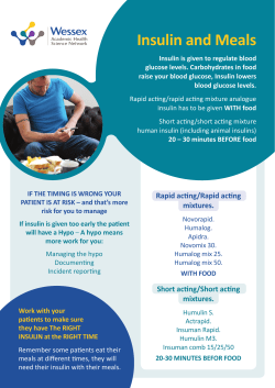Insulin and Meals