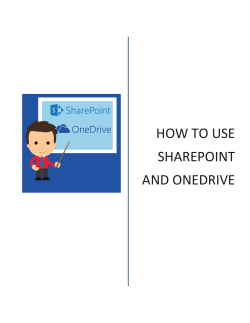 How to use sharepoint and onedrive