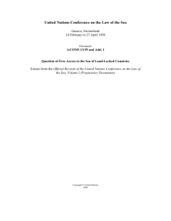 Question of free access to the sea of land