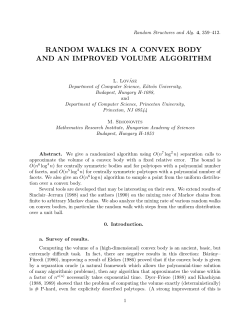 random walks in a convex body and an improved volume algorithm