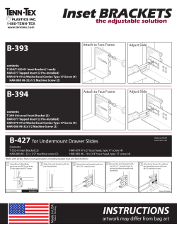Inset Bracket Instruction Sheet - Tenn