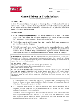 Game: Fibbers vs Truth Seekers