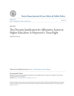 The Diversity Justification for Affirmative Action in