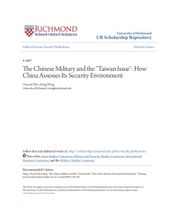 The Chinese Military and the "Taiwan Issue"